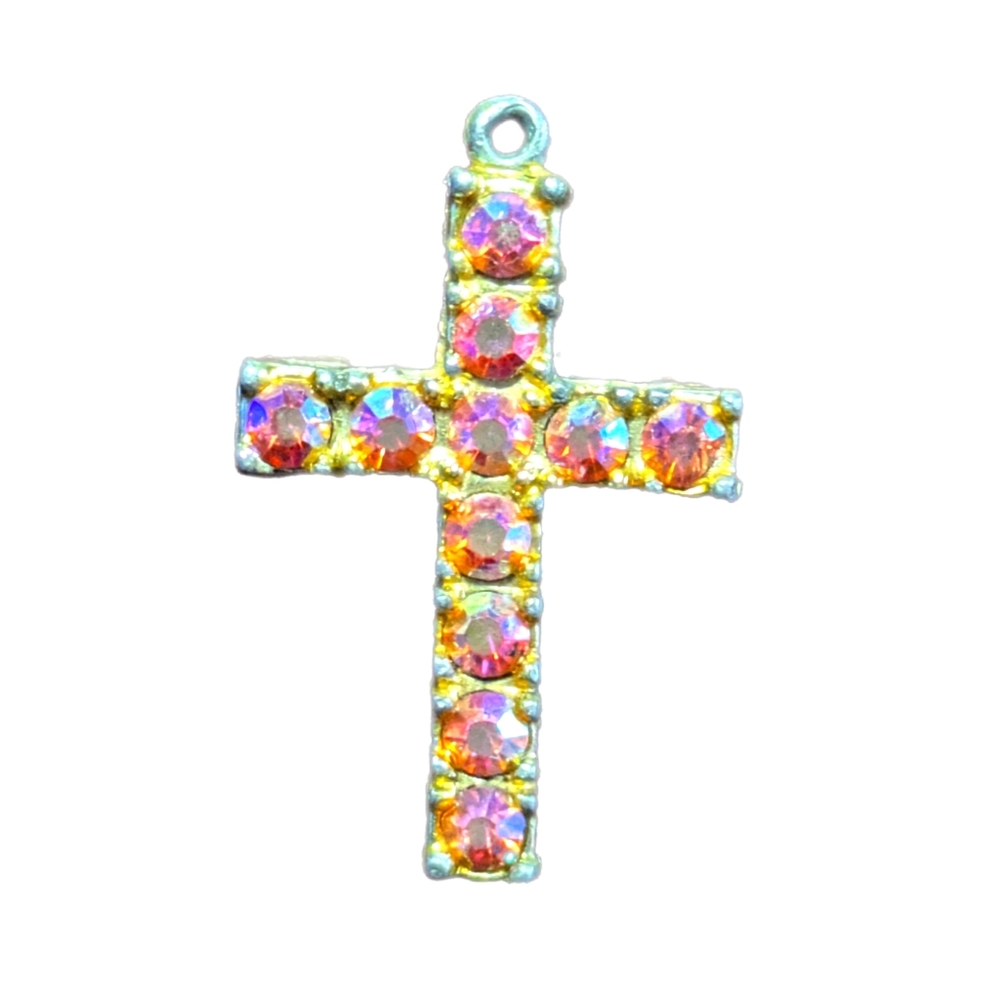 Rhinestone Cross Lady's Vintage Charm/Pendant